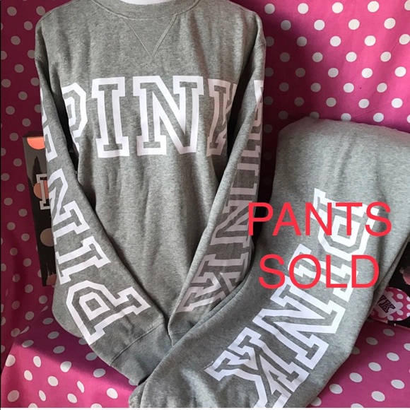 ⚡️CYBER SALE!⚡️🆕NWT PINK gray campus crew - Picture 2 of 3